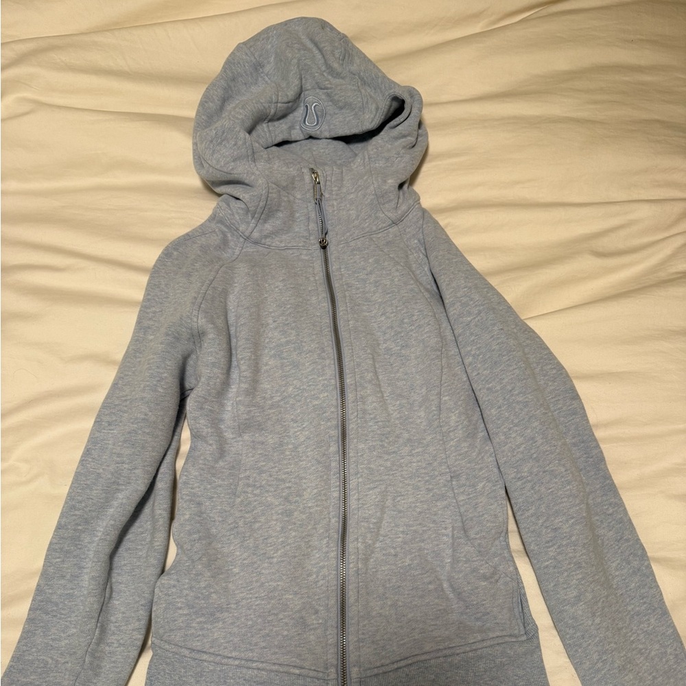 Lululemon Light Blue Scuba Full Zip Hoodie